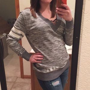 PINK Varsity Deep V-Neck *SOLD*